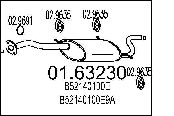 MTS 01.63230: Lõppsummuti 1090mm