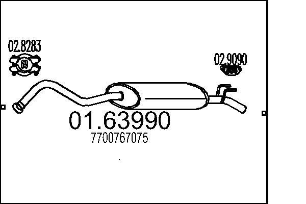 MTS 01.63990: Lõppsummuti 1290mm