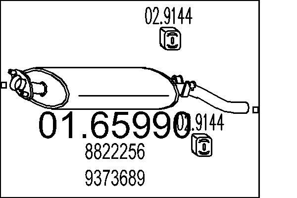 MTS 01.65990: Lõppsummuti 1100mm
