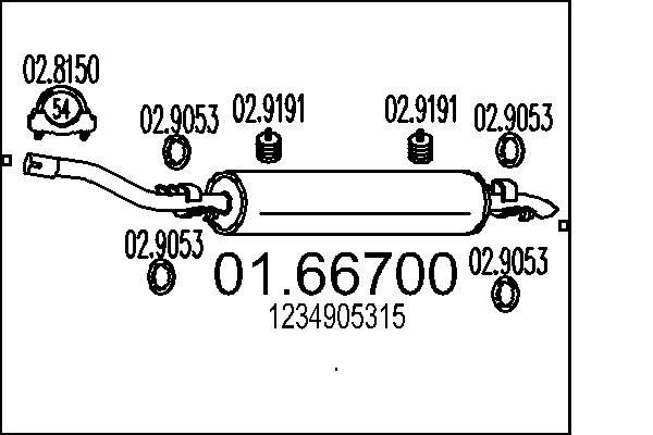 MTS 01.66700: Lõppsummuti 1310mm