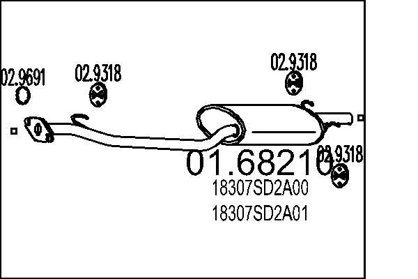 MTS 01.68210: Lõppsummuti 1460mm