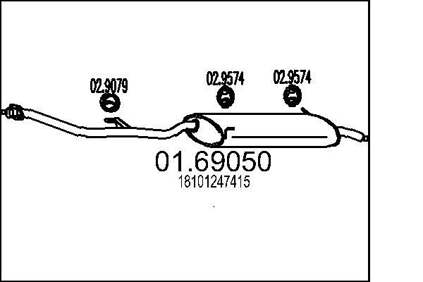 MTS 01.69050: Lõppsummuti 1350mm