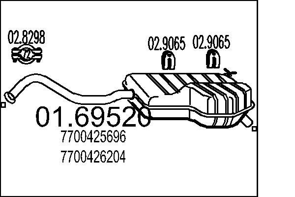 MTS 01.69520: Lõppsummuti 1190mm