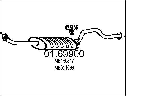 MTS 01.69900: Lõppsummuti 1540mm