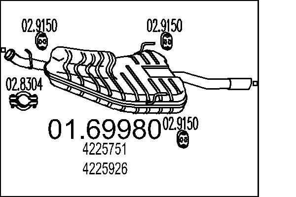 MTS 01.69980: Lõppsummuti 1100mm