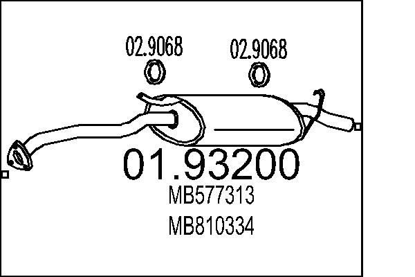 MTS 01.93200: Lõppsummuti 1070mm