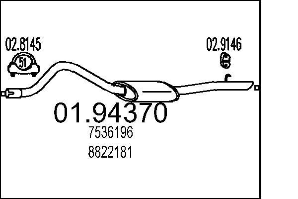 MTS 01.94370: Lõppsummuti 1350mm