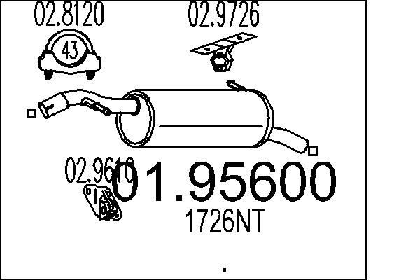 MTS 01.95600: Lõppsummuti 930mm