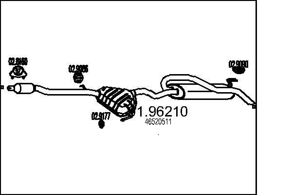 MTS 01.96210: Lõppsummuti 2190mm