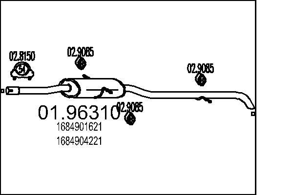 MTS 01.96310: Toba esapament finala 1840mm