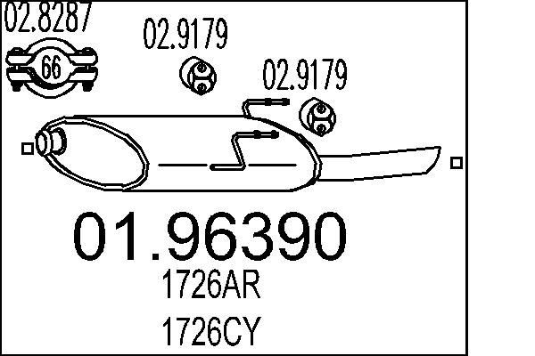 MTS 01.96390: Lõppsummuti 770mm