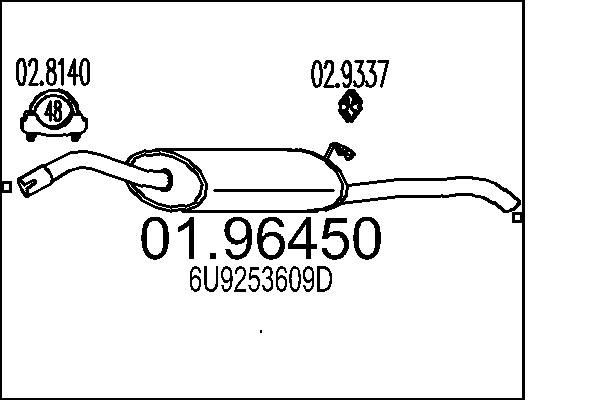 MTS 01.96450: Lõppsummuti 1410mm