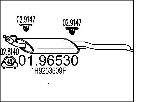 MTS 01.96530: Lõppsummuti 1160mm