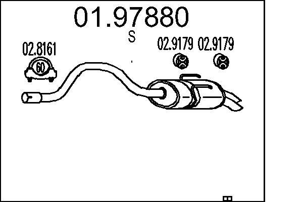 MTS 01.97880: Lõppsummuti 1170mm