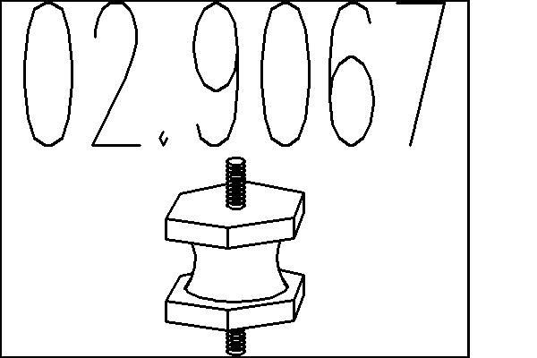 MTS 02.9067: Tampon cauciuc, amortizor esapament