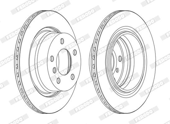 FERODO DDF1160-1: Piduriketas Ø: 313mm, õhutusega