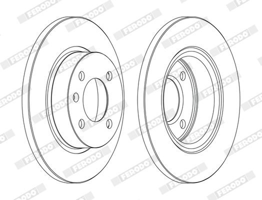FERODO DDF1179-1: Piduriketas Ø: 240mm, õhutusega, koos kruvidega