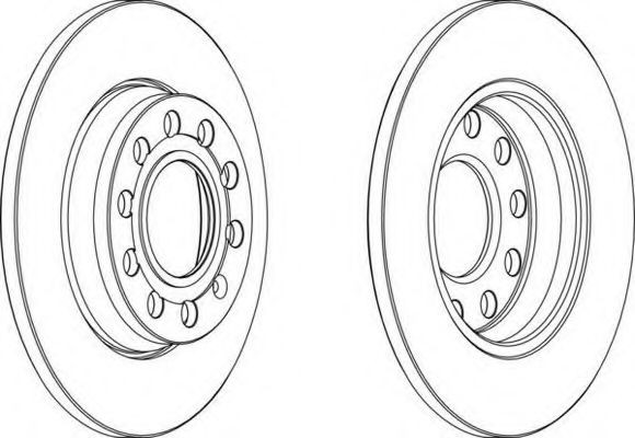 FERODO DDF1425C-1: Piduriketas Ø: 255mm, täis, kaetud