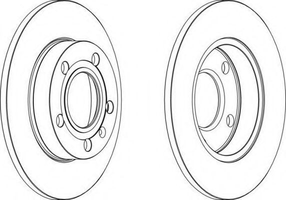 FERODO DDF1709C-1: Piduriketas Ø: 245mm, täis, kaetud