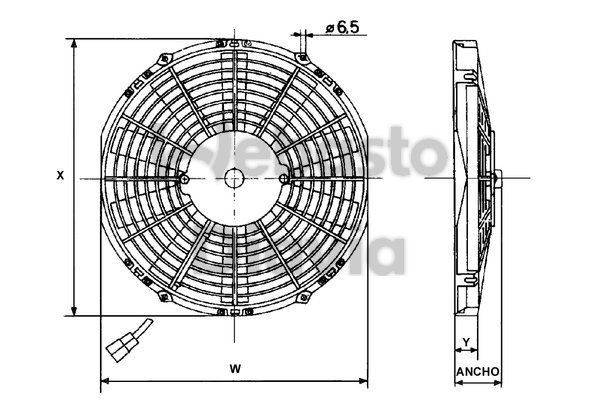 WEBASTO 62080105S1A: Ventilator, radiator