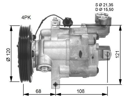 NRF 32461G: Compresor AC GENUINE cu elei compresor-PAG