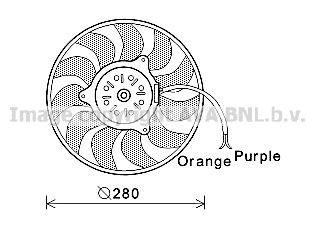 PRASCO AI7517: Radiaatori ventilaator 280mm