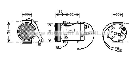 PRASCO AIK006: Compresor AC