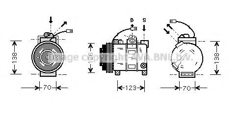 PRASCO AIK015: Compresor AC