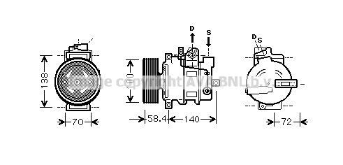 PRASCO AIK262: AC-kompressor