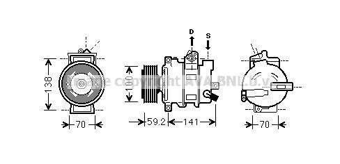 PRASCO AIK329: AC-kompressor