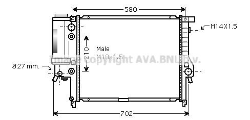 PRASCO BW2143: Radiator, racire motor