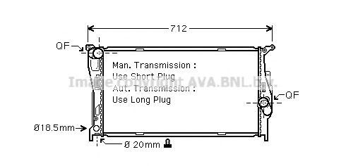 PRASCO BW2293: Radiaator, mootorijahutus kiirliidesega