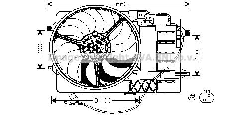 PRASCO BW7506: Radiaatori ventilaator 400mm
