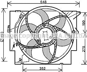 PRASCO BW7515: Radiaatori ventilaator 490mm