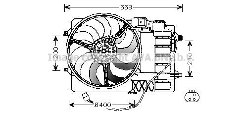 PRASCO BW7516: Radiaatori ventilaator 400mm