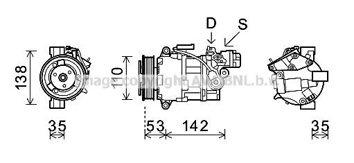 PRASCO BWAK393: Compresor AC