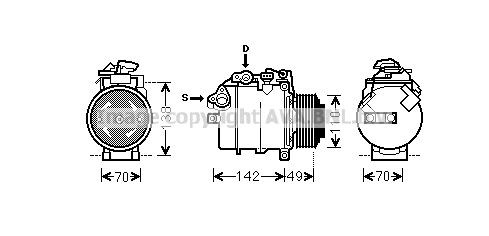 PRASCO BWK387: Compresor AC cu ambreiaj magnetic