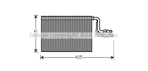 PRASCO BWV364: Fordamper, klimaanlegg med rør
