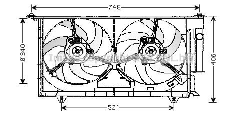 PRASCO CN7525: Radiaatori ventilaator 340mm