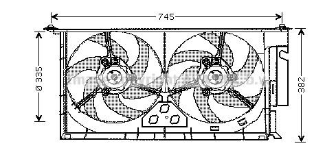 PRASCO CN7543: Radiaatori ventilaator 335mm