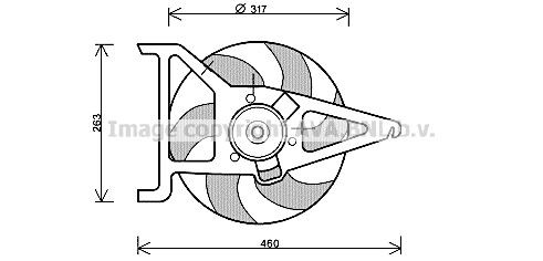 PRASCO CN7544: Ventilator, radiator 317mm
