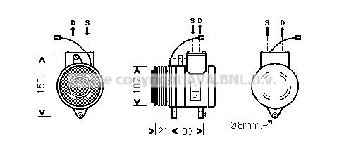 PRASCO DWK041: Kliimakompressor