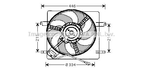 PRASCO FD7515: Ventilator, radiator 334mm