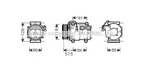 PRASCO FDK451: Kliimakompressor