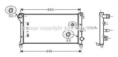 PRASCO FT2292: Radiaator, mootorijahutus kiirliidesega