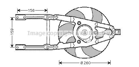 PRASCO FT7545: Ventilator, radiator 260mm
