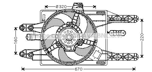 PRASCO FT7549: Radiaatori ventilaator 320mm