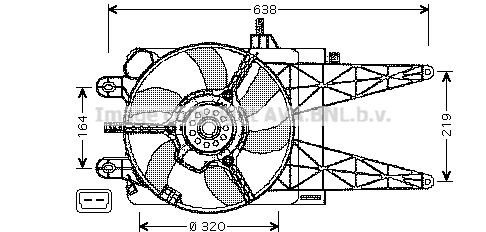 PRASCO FT7553: Ventilator, radiator 320mm