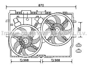 PRASCO FT7584: Radiaatori ventilaator 368mm
