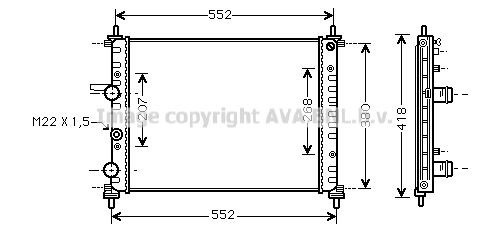 PRASCO FTA2182: Radiateur du moteur